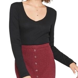 Wild Fable Black Long Sleeve Top C178